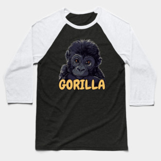 Baby Gorilla - Jungle Cuteness Baseball T-Shirt