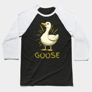 Goose - Retro Cartoon Style Baseball T-Shirt