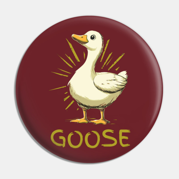 Goose - Retro Cartoon Style Pin by TuncGK