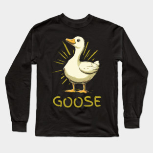 Goose - Retro Cartoon Style Long Sleeve T-Shirt