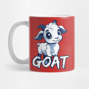 Cute Baby Goat - Retro Cartoon Style Mug