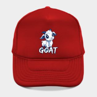 Cute Baby Goat - Retro Cartoon Style Hat