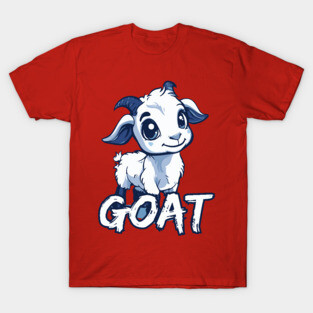 Cute Baby Goat - Retro Cartoon Style T-Shirt