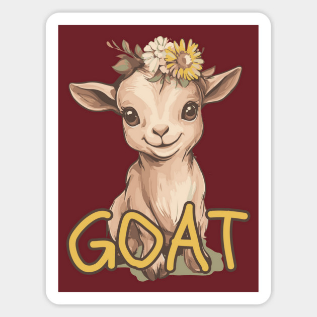 Folk Boho Goat - Cute and Chic Magnet by TuncGK