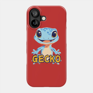 Funny Colorful Gecko - Neon Retro Phone Case