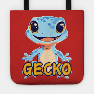 Funny Colorful Gecko - Neon Retro Tote