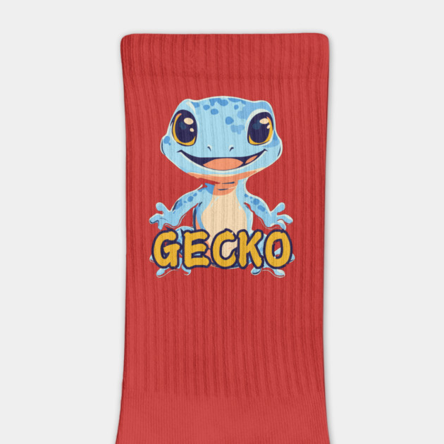 Funny Colorful Gecko - Neon Retro by TuncGK
