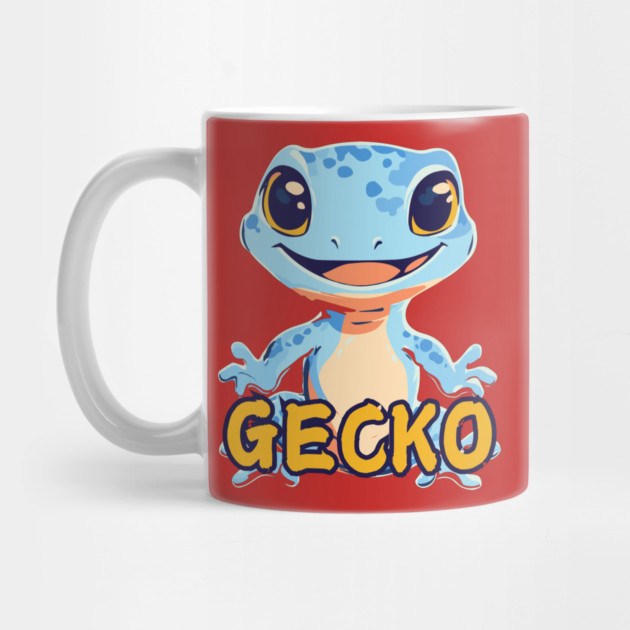 Funny Colorful Gecko - Neon Retro by TuncGK