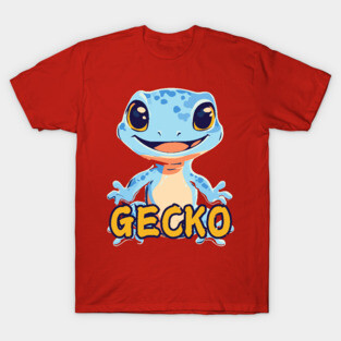 Funny Colorful Gecko - Neon Retro T-Shirt