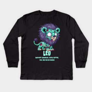 Leo Zombie Kids Long Sleeve T-Shirt