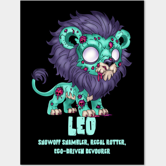 Leo Zombie Wall Art by H. R. Sinclair