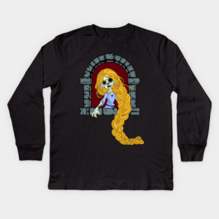 Zombie Rapunzel Kids Long Sleeve T-Shirt