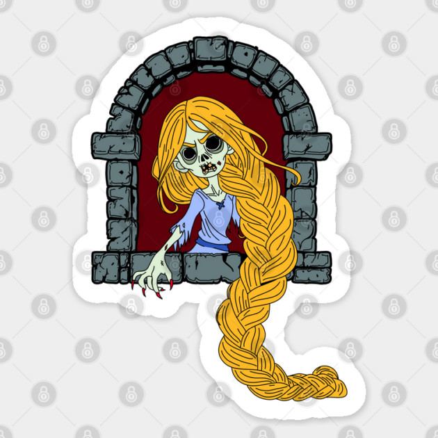 Zombie Rapunzel Sticker by H. R. Sinclair