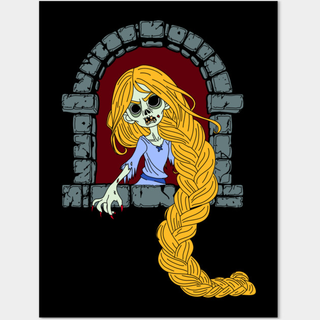 Zombie Rapunzel Wall Art by H. R. Sinclair