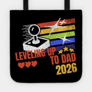 New Dad Leveling Up to Dad 2026 Video Gamer Dad Tote