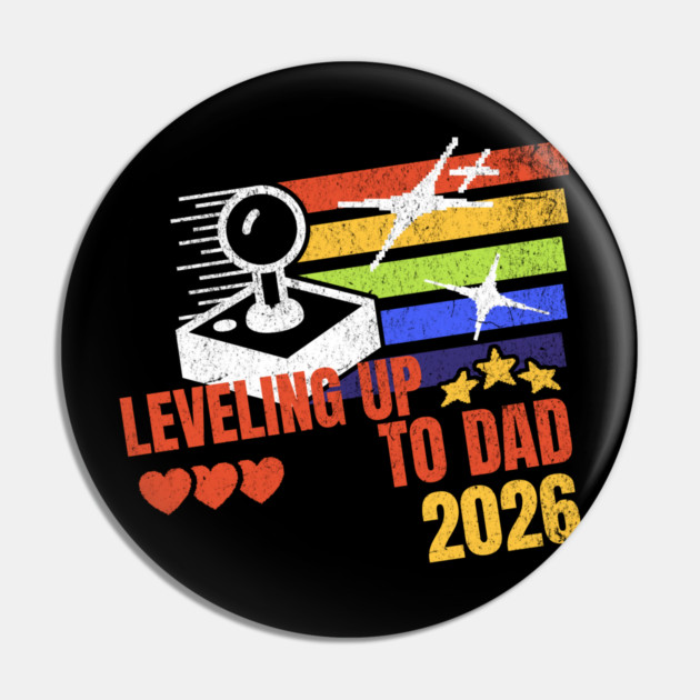 New Dad Leveling Up to Dad 2026 Video Gamer Dad Pin by Yesteeyear