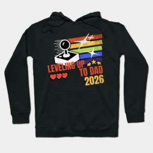 New Dad Leveling Up to Dad 2026 Video Gamer Dad Hoodie