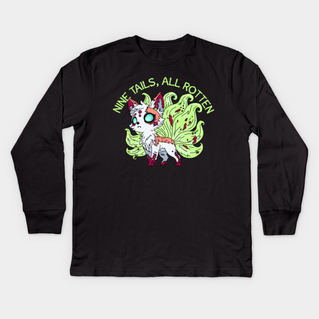 Zombie Kitsune, All Rotten Kids Long Sleeve T-Shirt by H. R. Sinclair