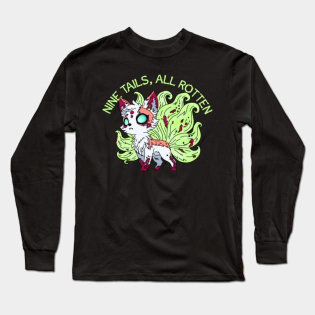Zombie Kitsune, All Rotten Long Sleeve T-Shirt by H. R. Sinclair