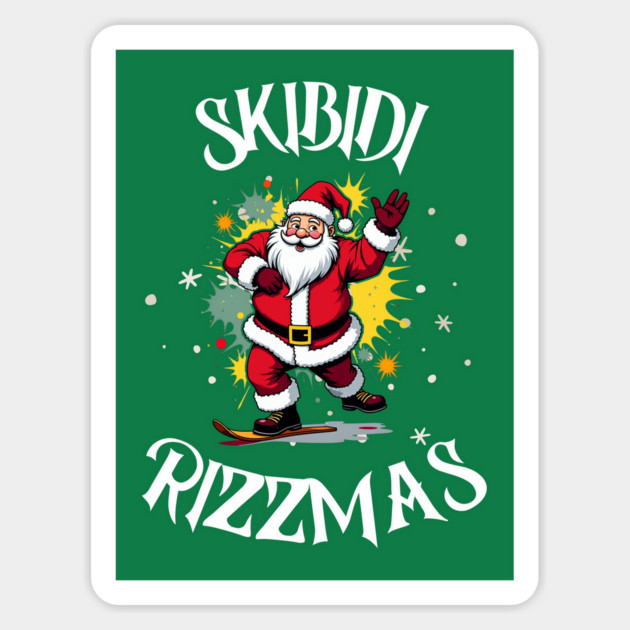 Skibidi Rizzmas Magnet by Creatifly Graphic Tees
