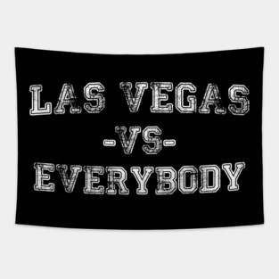 Las Vegas vs Everybody - Vintage City Grunge Effect Tapestry