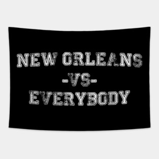 New Orleans vs Everybody - Vintage City Grunge Effect Tapestry