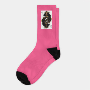 Black Queen of Spades Socks