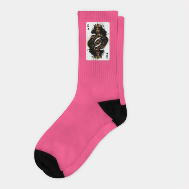Black Queen of Spades Socks by UrbanLifeApparel