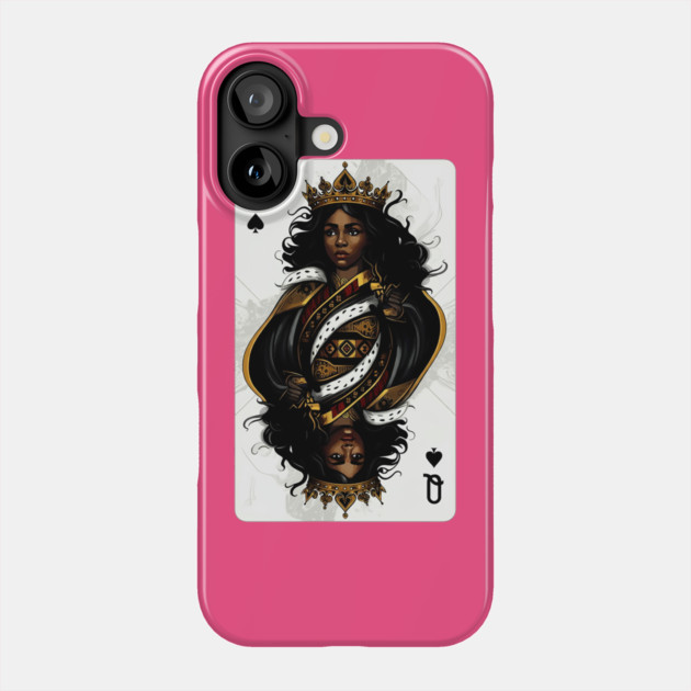 Black Queen of Spades Phone Case by UrbanLifeApparel