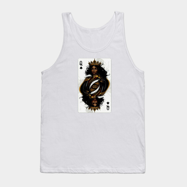 Black Queen of Spades Tank Top by UrbanLifeApparel