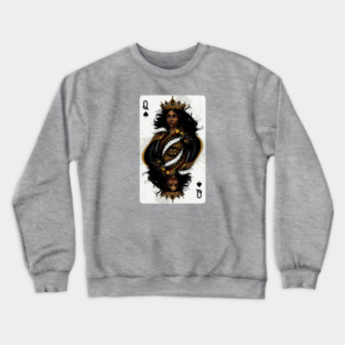 Black Queen of Spades Crewneck Sweatshirt