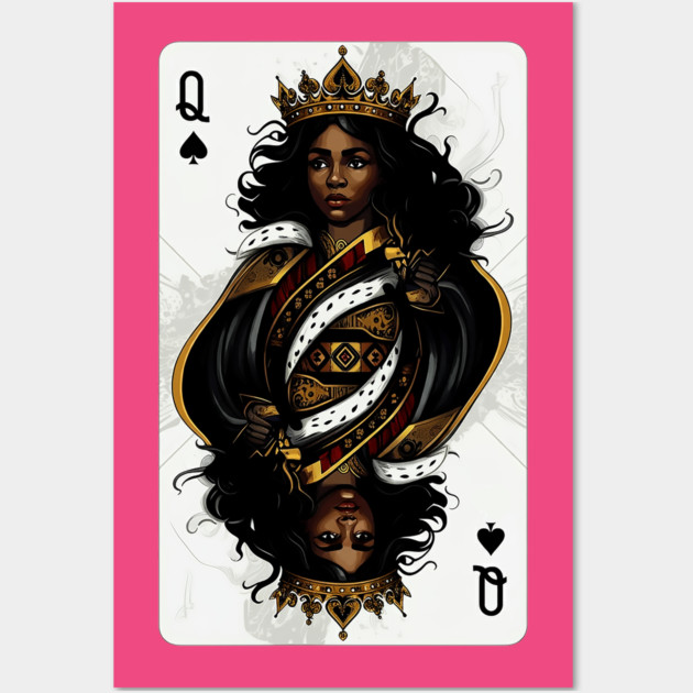 Black Queen of Spades Wall Art by UrbanLifeApparel