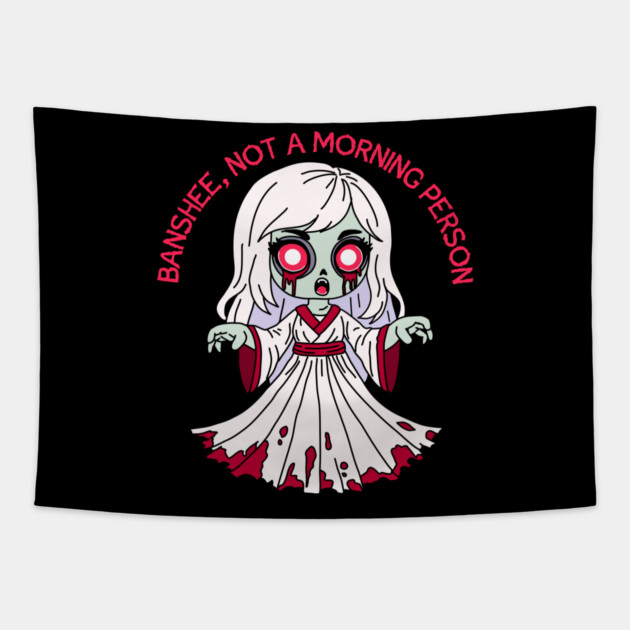 Zombie Banshee, not morning person Tapestry by H. R. Sinclair