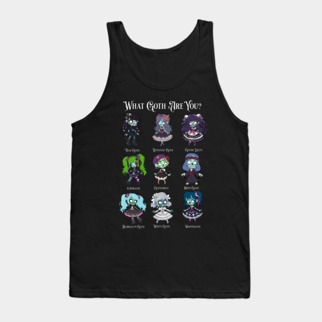 Zombie Goth Types Tank Top by H. R. Sinclair