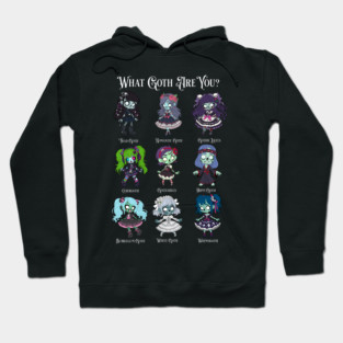 Zombie Goth Types Hoodie