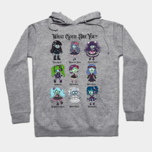 Zombie Goth Types Hoodie