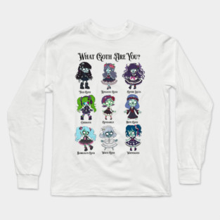 Zombie Goth Types Long Sleeve T-Shirt