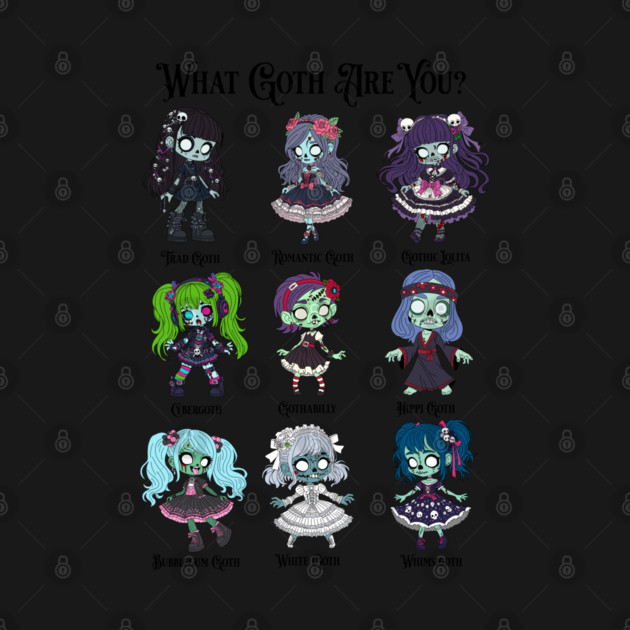 Zombie Goth Types by H. R. Sinclair