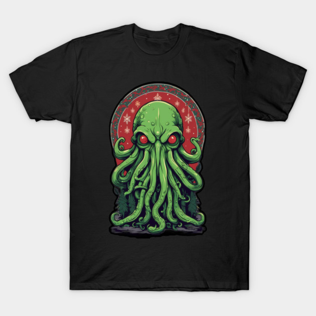 Holiday Cthulhu - Winter of Madness T-Shirt by WolfMerrik