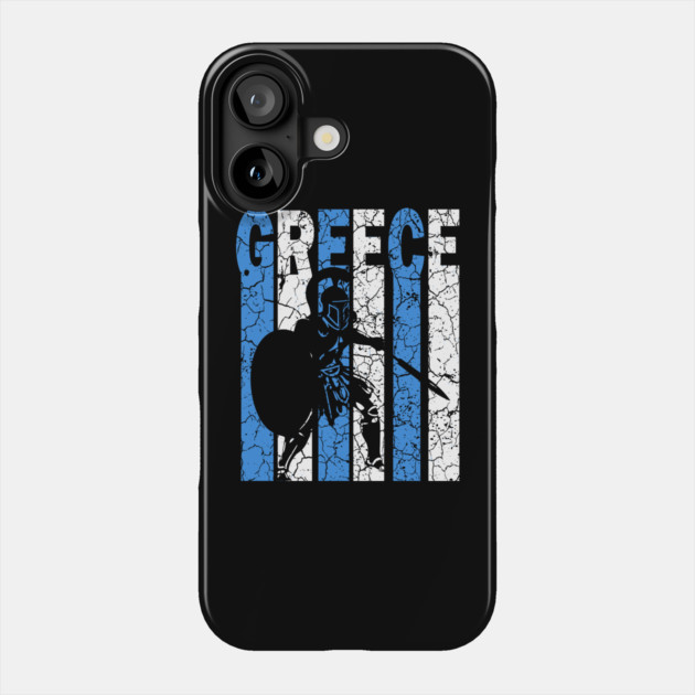 Greece Retro Warrior - Grunge Phone Case by TuncGK