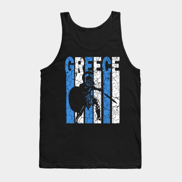 Greece Retro Warrior - Grunge Tank Top by TuncGK