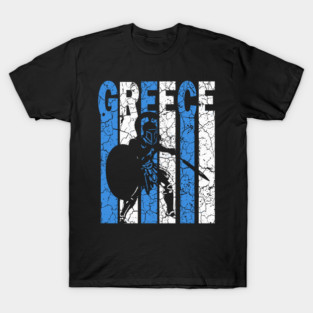Greece Retro Warrior - Grunge T-Shirt