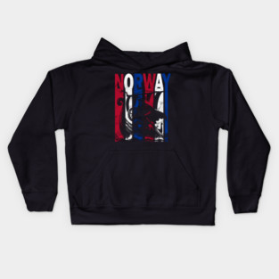Norwegian Flag Retro Colors Viking Kids Hoodie