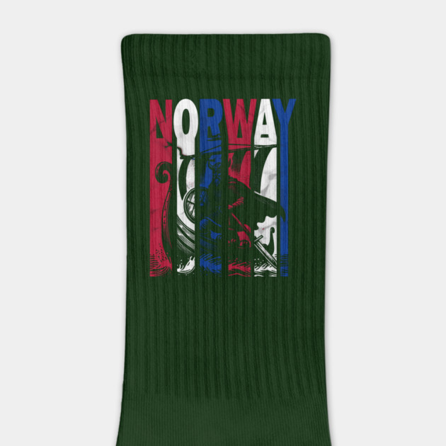 Norwegian Flag Retro Colors Viking by TuncGK