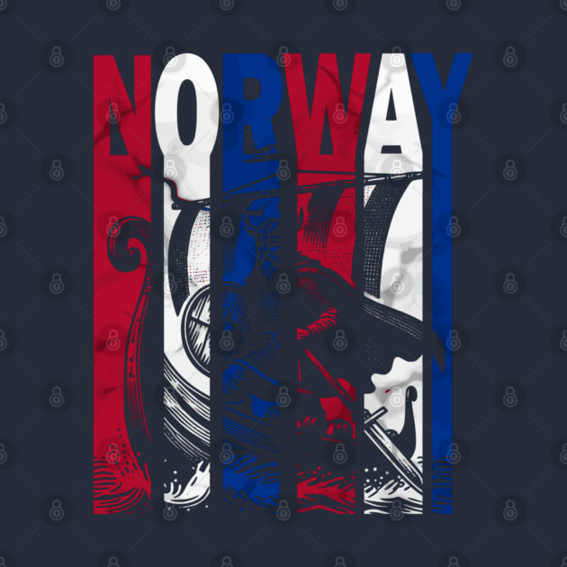 Norwegian Flag Retro Colors Viking by TuncGK