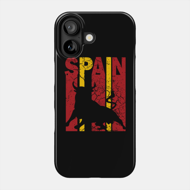 Spanish Bull - Retro Flag Phone Case by TuncGK