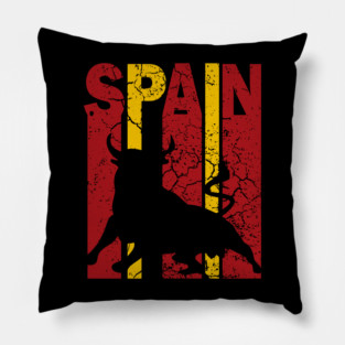 Spanish Bull - Retro Flag Pillow