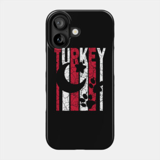 Country of Cat & Dog Lovers - Turkey Flag Retro Phone Case