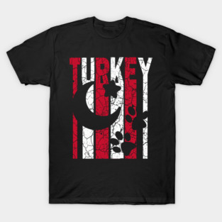 Country of Cat & Dog Lovers - Turkey Flag Retro T-Shirt