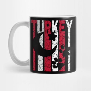 Country of Cat & Dog Lovers - Turkey Flag Retro Mug